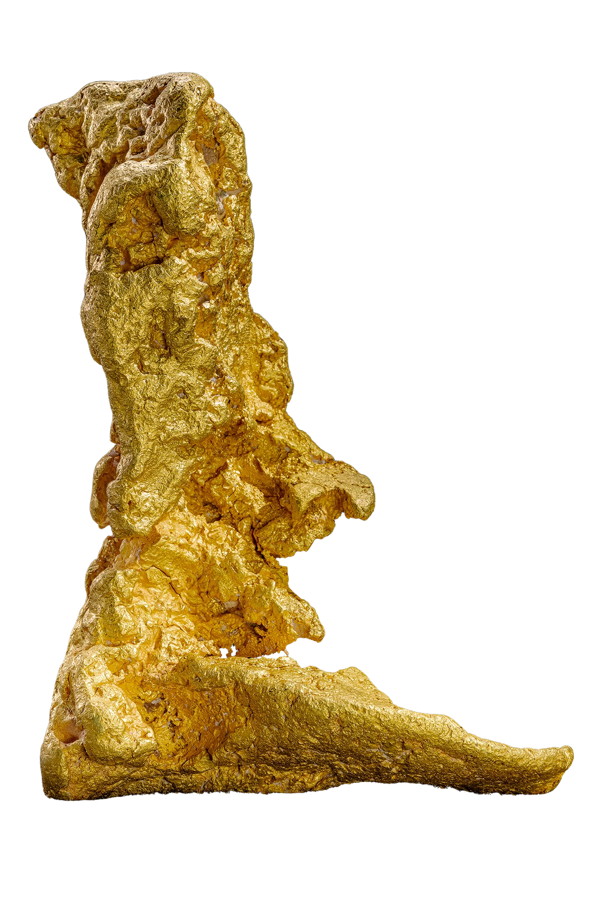 The Boot of Cortez gold specimen on a dark field